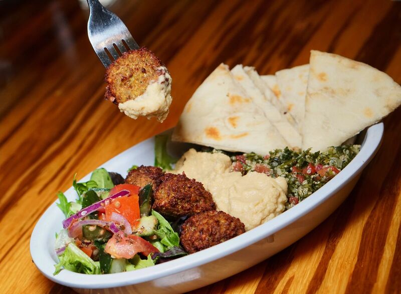 Hummus plate at Daphne's. Photo by The Foodie Biz.