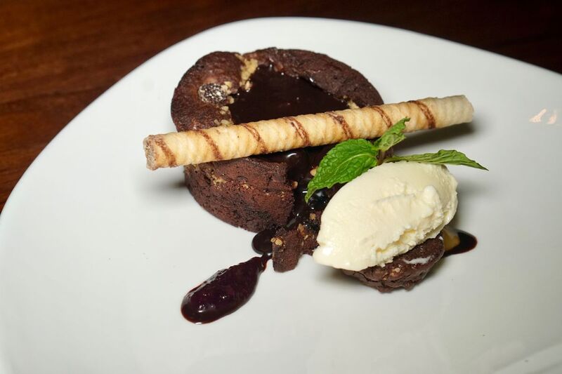 Molten chocolate brownie at The Conference Room. Photo by The Foodie Biz