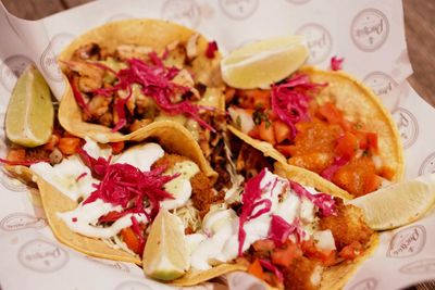 Tacos at Portside in TRADE Food Hall