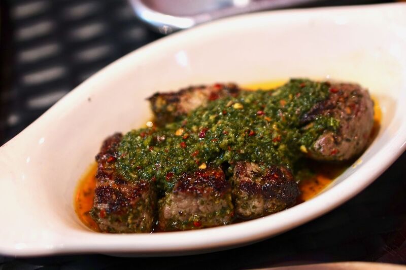 Steak chimichurri bites at The Dudes Brewing Co. Photo by The Foodie Biz