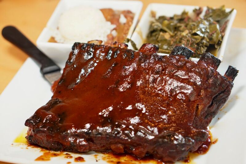 BBQ pork ribs at Georgia's Restaurant. Photo by Foodie Biz
